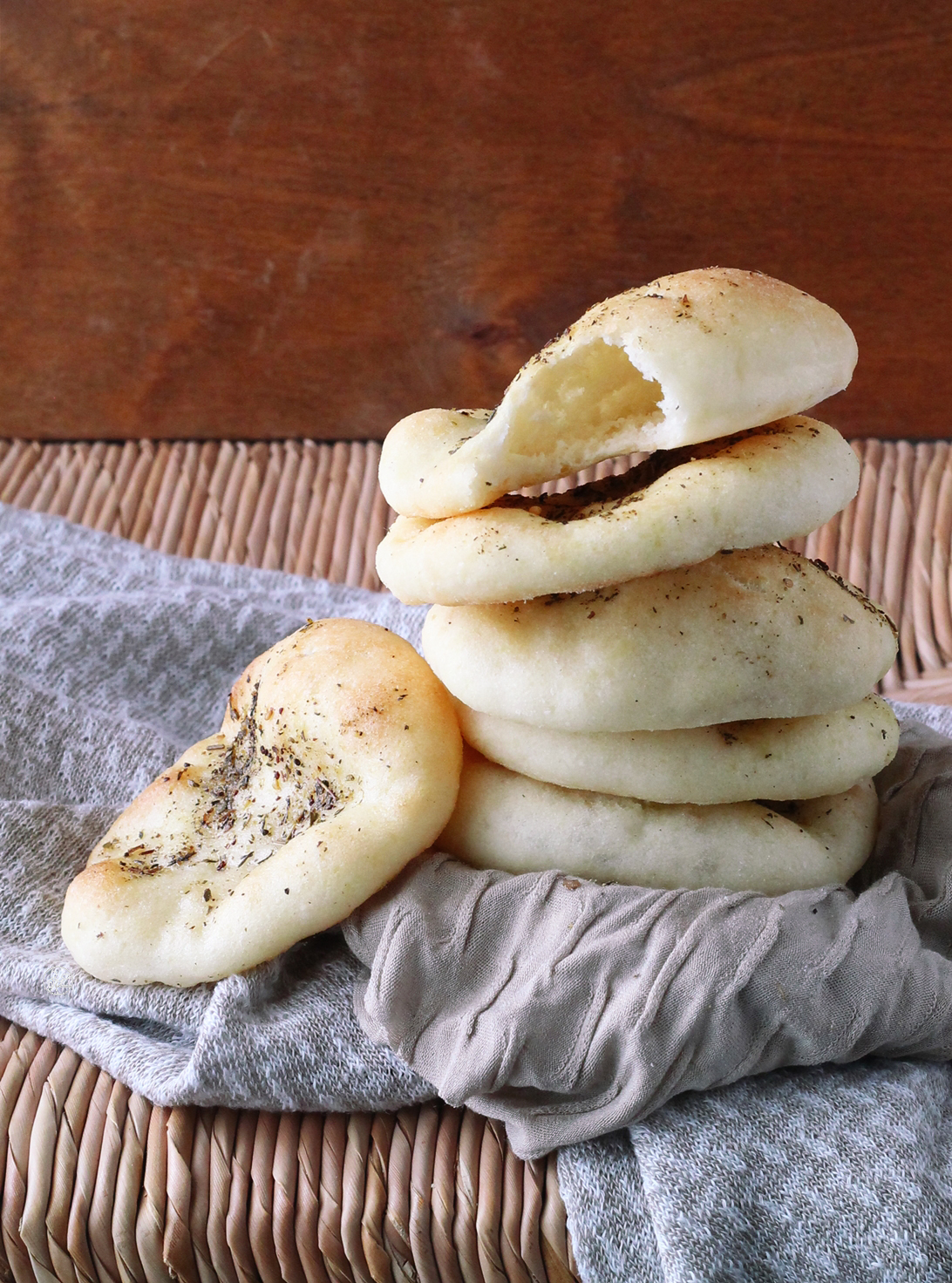 Manakish sans gluten avec za'atar - La Cassata Celiaca