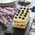 Millefeuille sans gluten à la crème et myrtilles- La Cassata Celiaca
