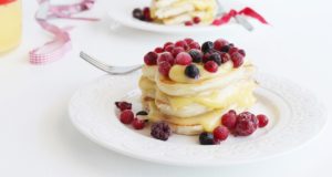 Pancakes, lemon curd et fruits de bois sans gluten - La Cassata Celiaca
