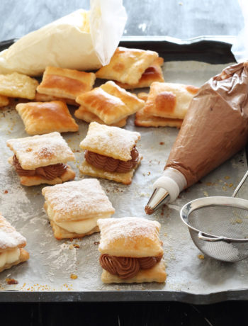 Feuilletés sucrés sans gluten à la crème - La Cassata Celiaca