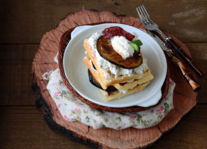 Gaufres sans gluten avec ricotta et aubergines- La Cassata Celiaca