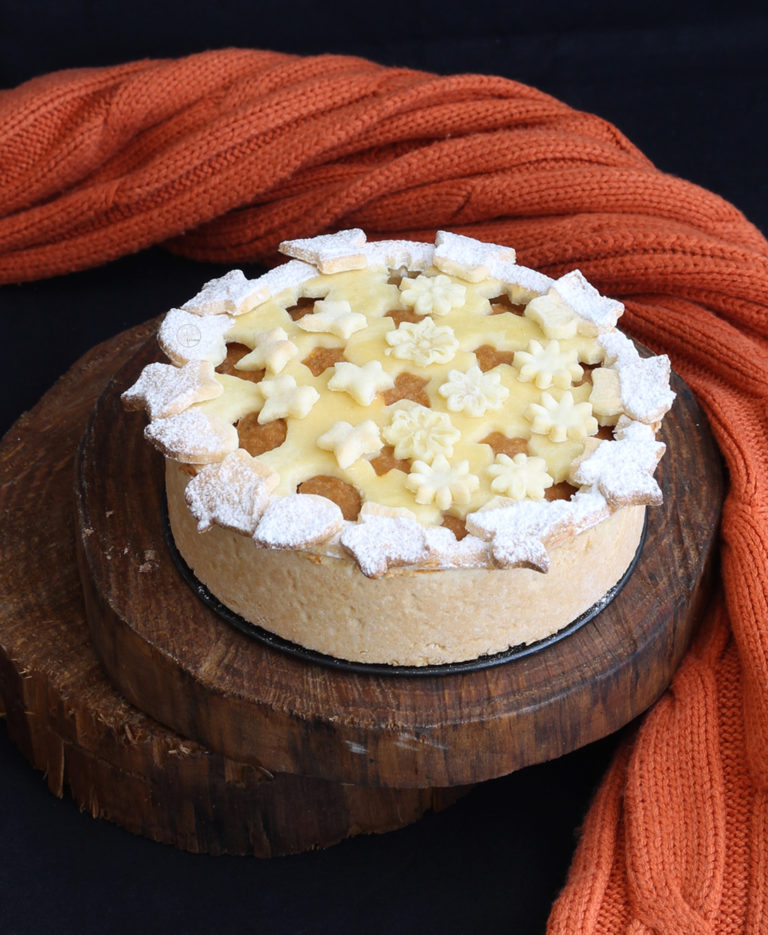 Tarte sans gluten avec kaki et noix - La Cassata Celiaca