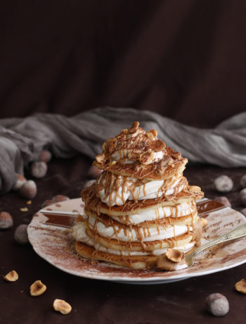 Pancakes senza glutine con panna e crema alle nocciole - La Cassata Celiaca