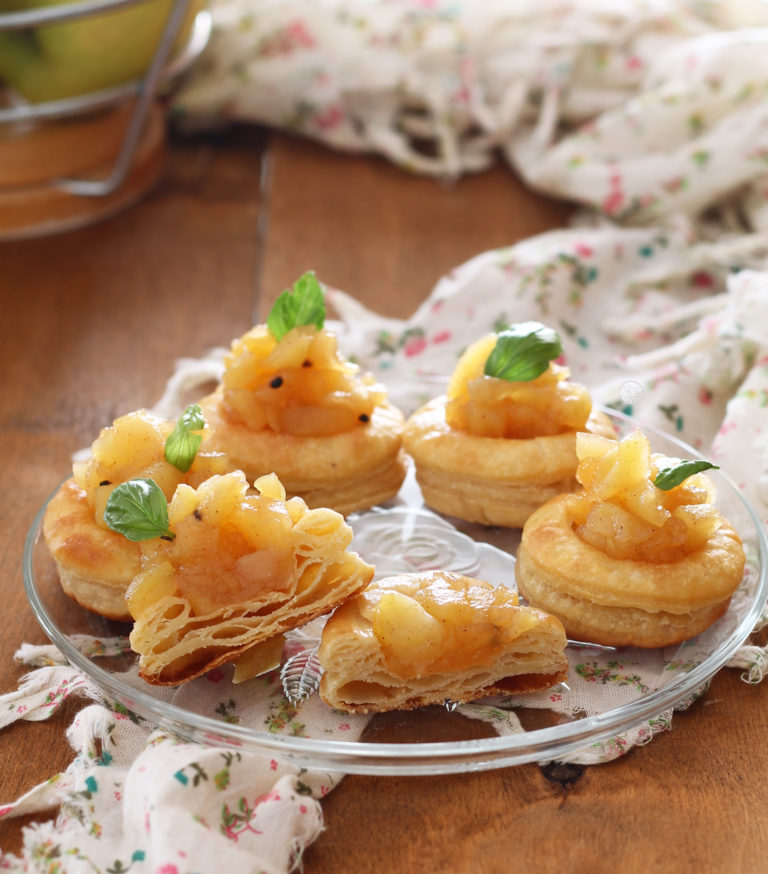 Vol au vent sans gluten avec compote de pommes épicée - La Cassata Celiaca