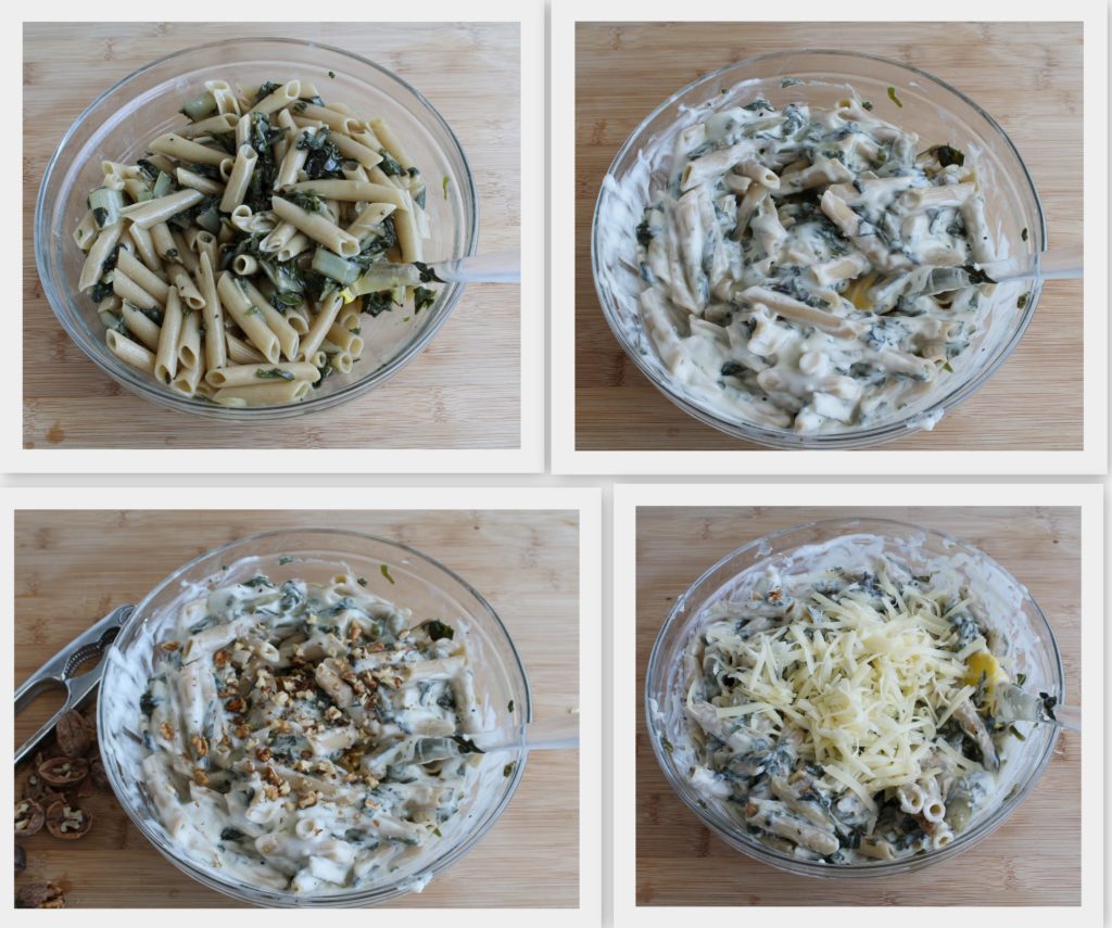 Gratin de pennettes avec blettes et noix - La Cassata Celiaca
