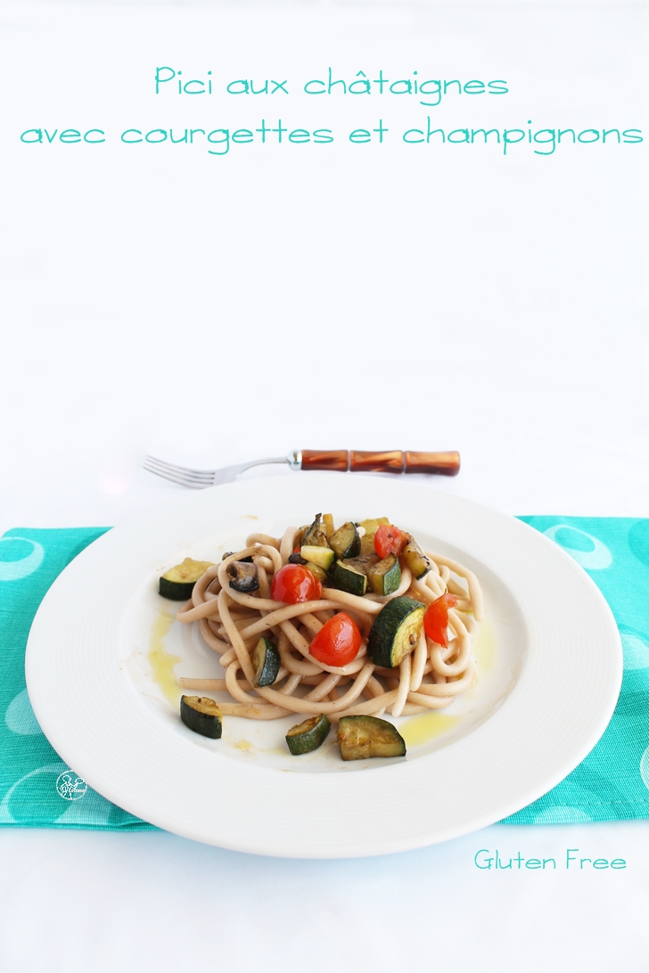 Pici aux châtaignes avec courgettes et champignons - La Cassata