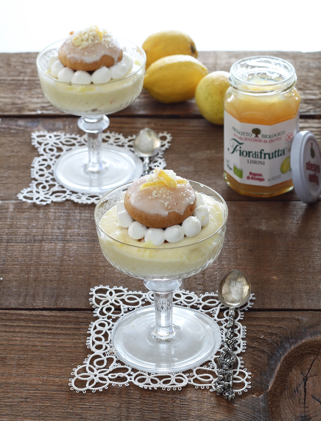 Bignè al limone senza glutine in coppa - La Cassata Celiaca