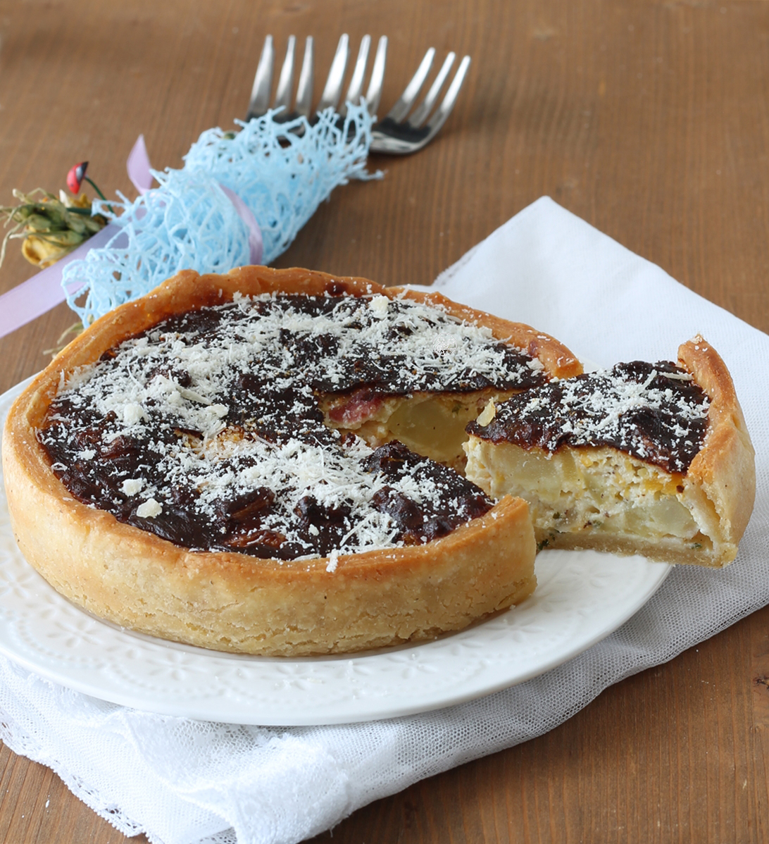 Tarte salée sans gluten avec potiron et pommes de terre - La Cassata Celiaca