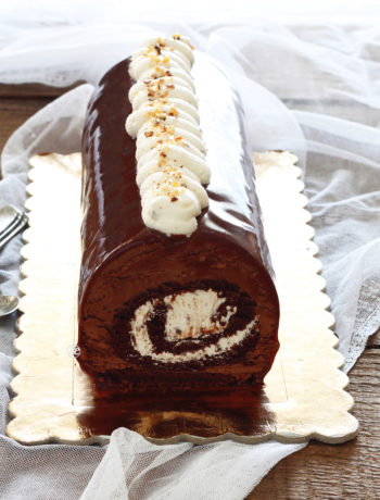 Bûche chocolat praliné sans gluten - La Cassata Celiaca