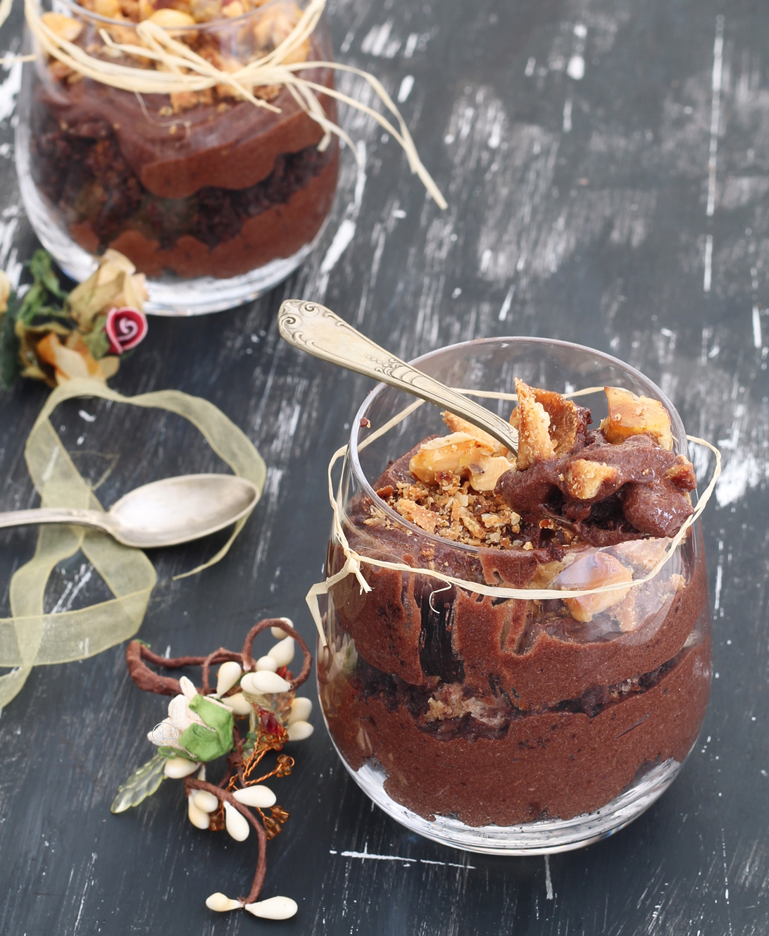 Choco-chiboust sans gluten en verrine - La Cassata Celiaca