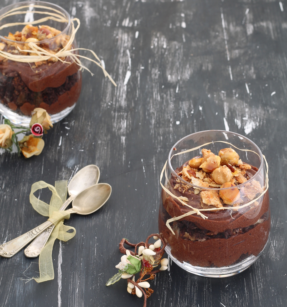 Choco-chiboust sans gluten en verrine - La Cassata Celiaca