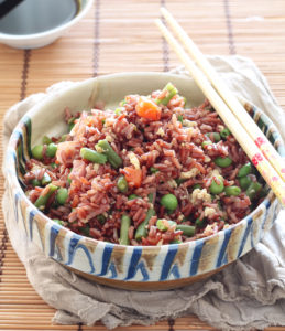Riz rouge à la cantonaise sans gluten - La Cassata Celiaca