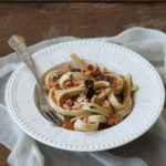 Scialatelli rigati senza glutine con salmone e melanzane - La Cassata Celiaca
