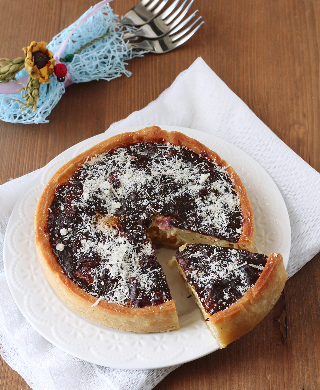 Tarte salée sans gluten avec potiron et pommes de terre - La Cassata Celiaca