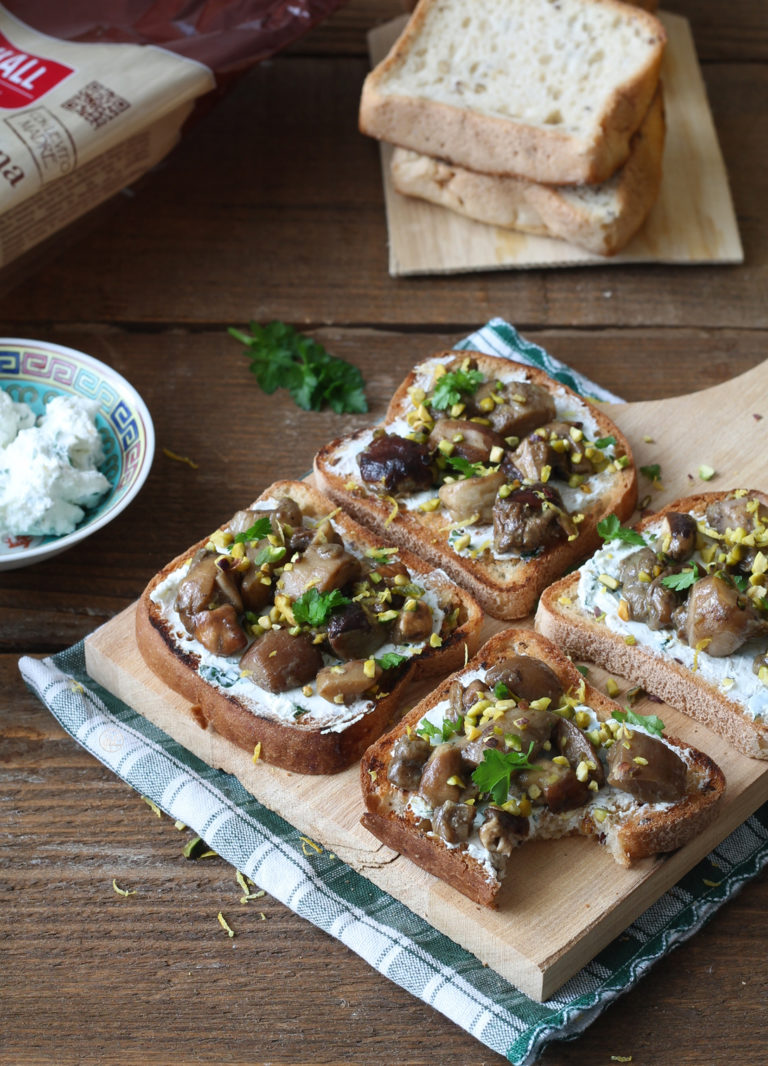 Bruschetta sans gluten et sans lactose aux cèpes - La Cassata Celiaca