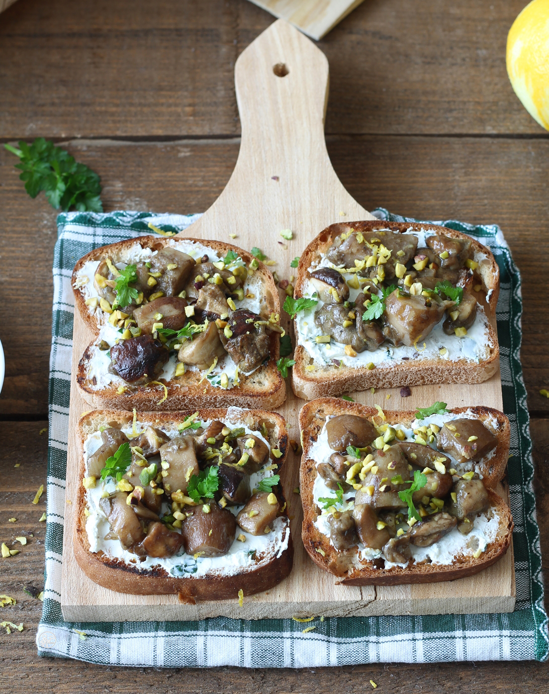 Bruschetta sans gluten et sans lactose aux cèpes - La Cassata Celiaca