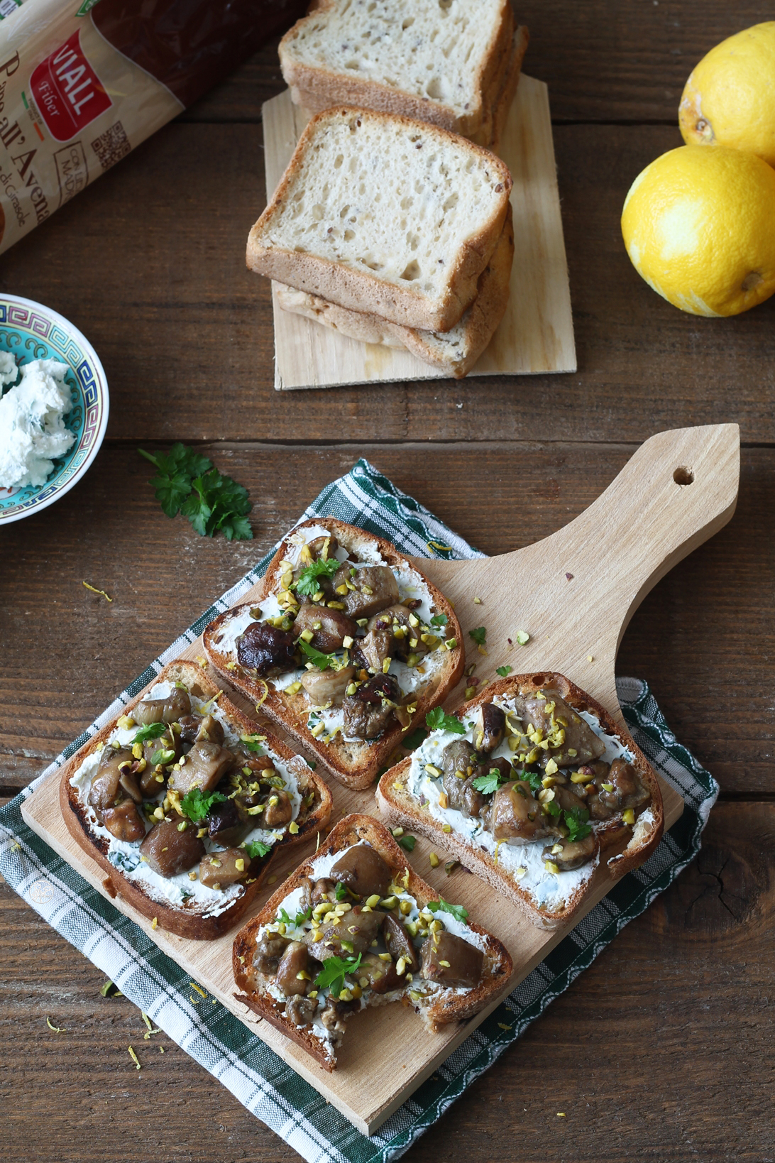 Bruschetta sans gluten et sans lactose aux cèpes - La Cassata Celiaca