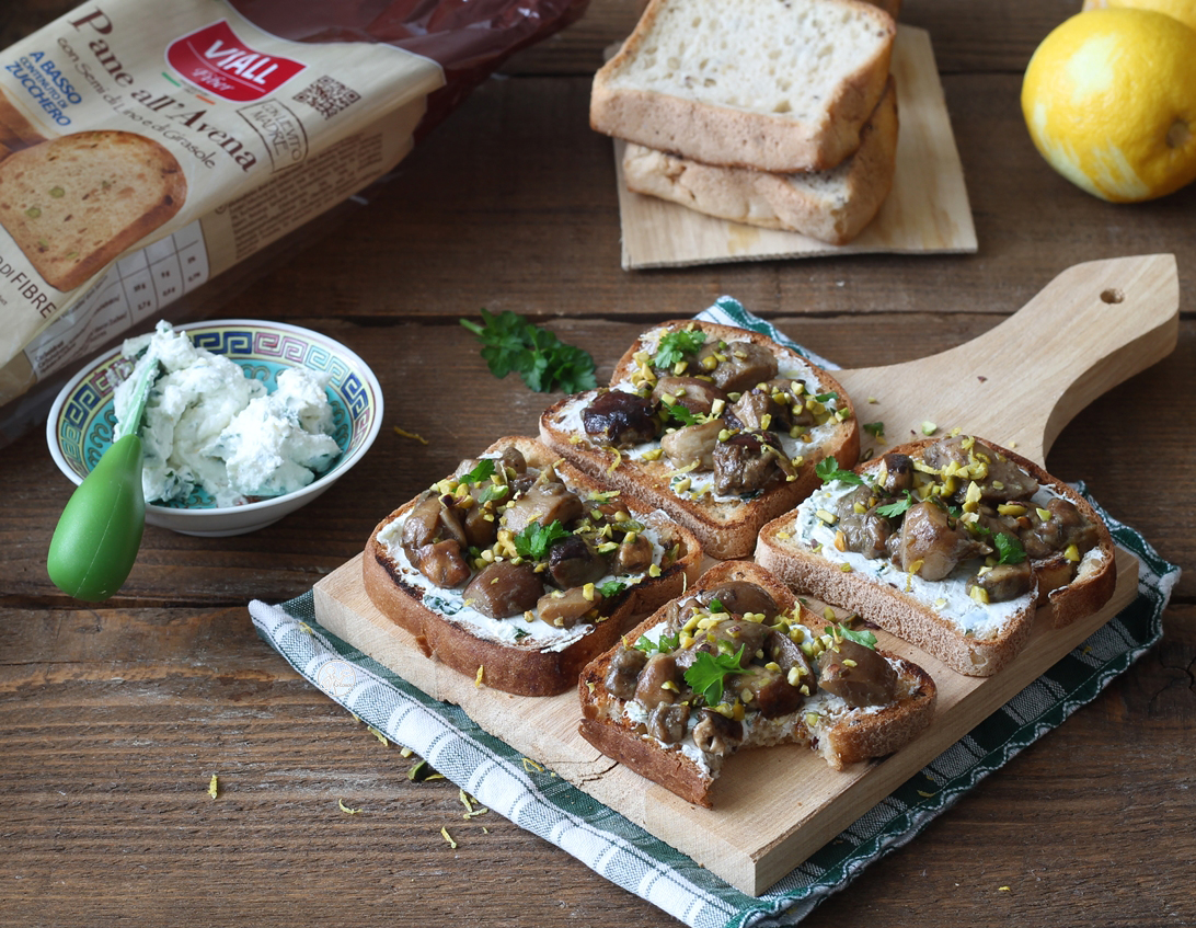 Bruschetta sans gluten et sans lactose aux cèpes - La Cassata Celiaca