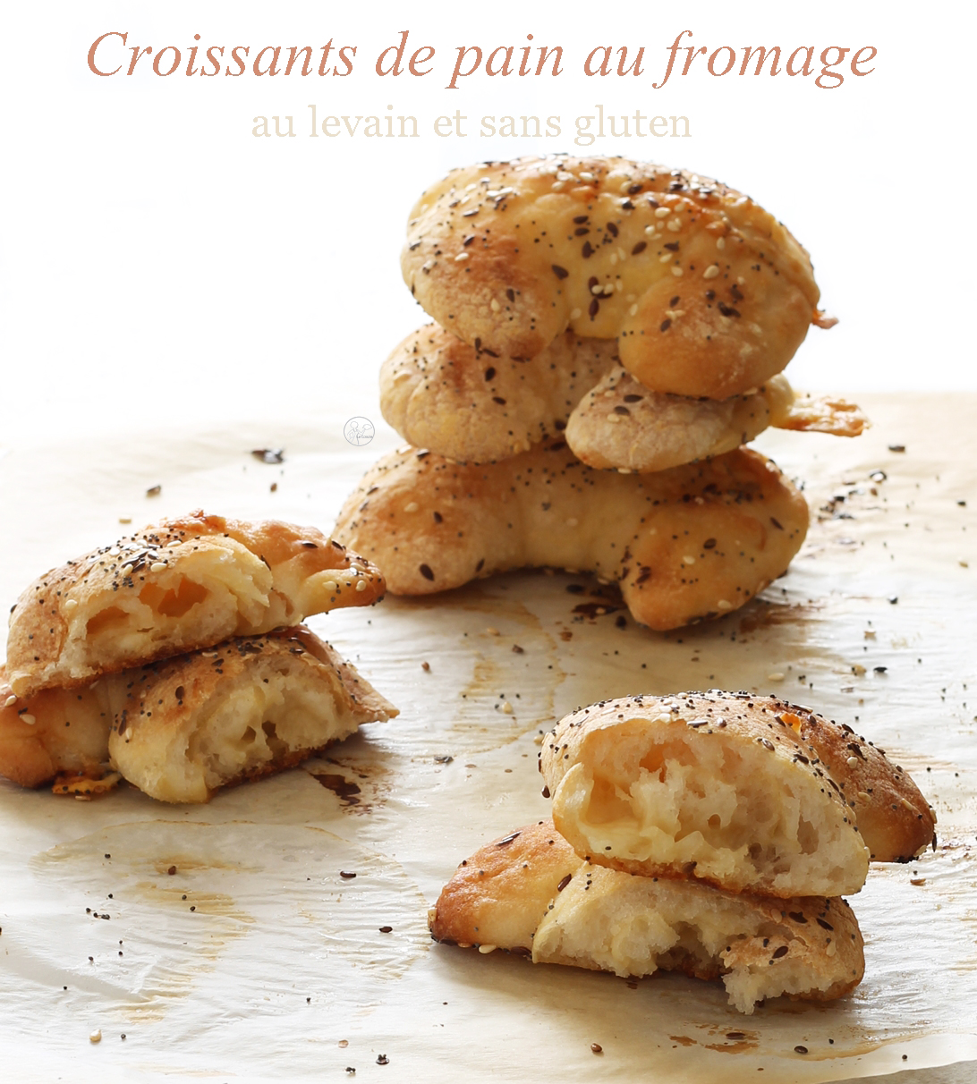 Croissants de pain au fromage sans gluten - La Cassata Celiaca