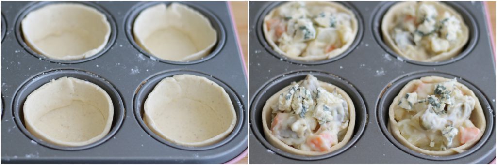 Crostatine di sfoglia senza glutine con verdure - La Cassata Celiaca