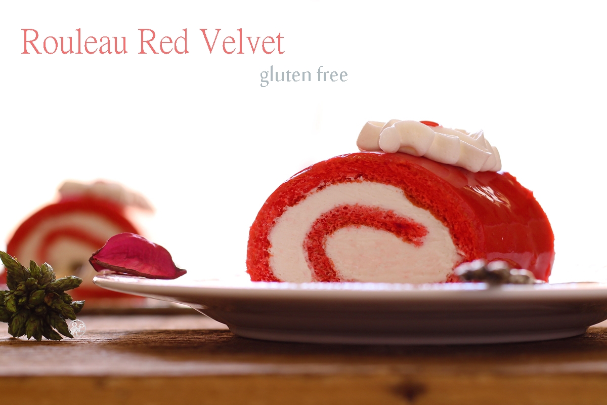 Red velvet cake roll sans gluten - La Cassata Celiaca