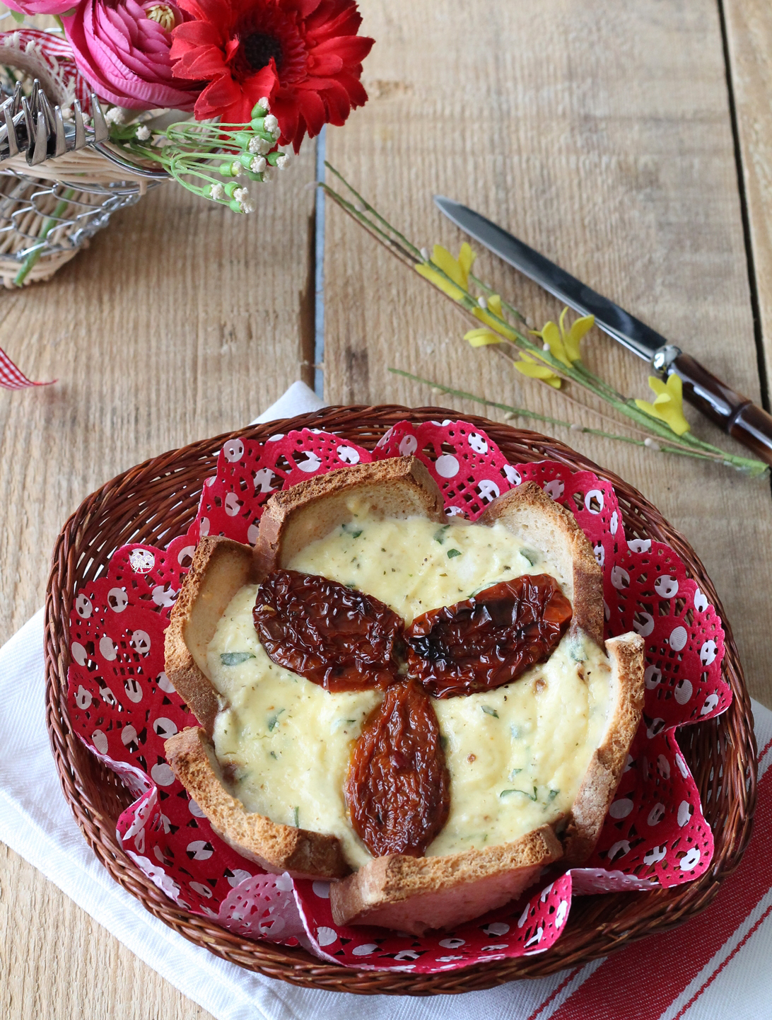 Tarte salée sans gluten de pain et ricotta - La Cassata Celiaca