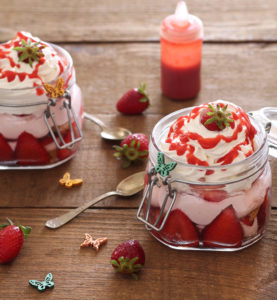 Fraisier sans gluten en bocal - La Cassata Celiaca