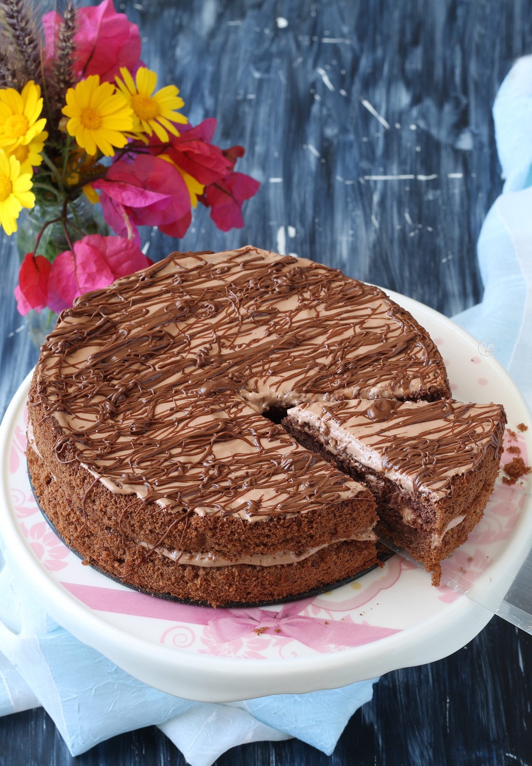 Gâteau à la crème fraîche et au cacao sans gluten - La Cassata Celiaca