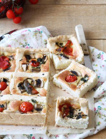 Tarte salée sans gluten avec poivrons et champignons -La Cassata Celiaca