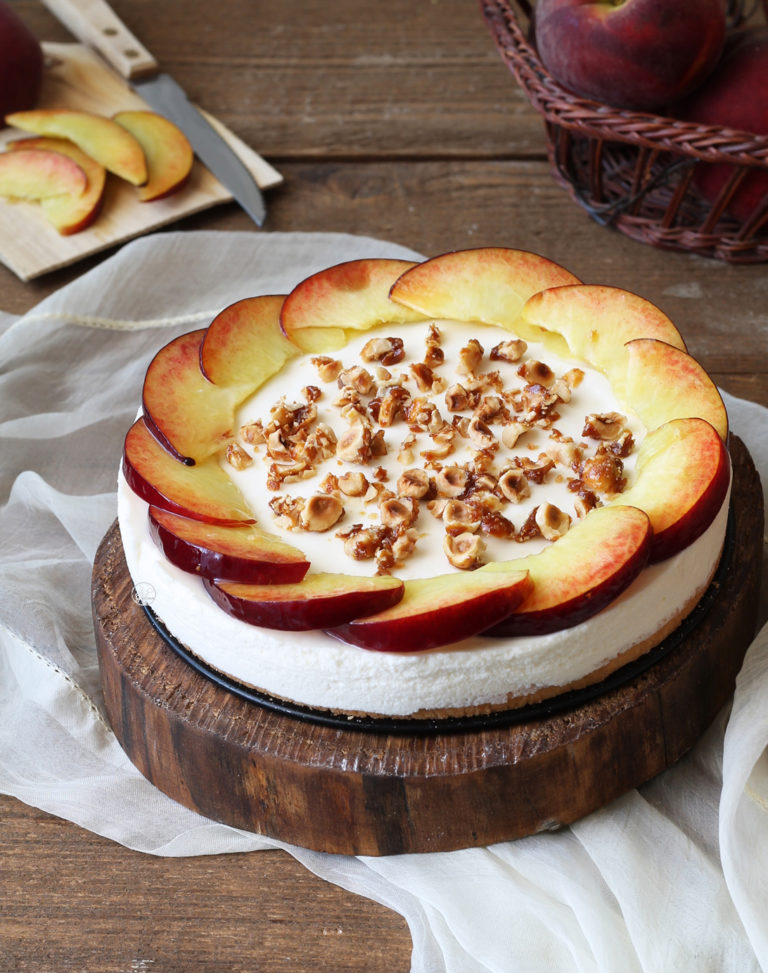 Cheesecake sans gluten à la pêche - La Cassata Celiaca