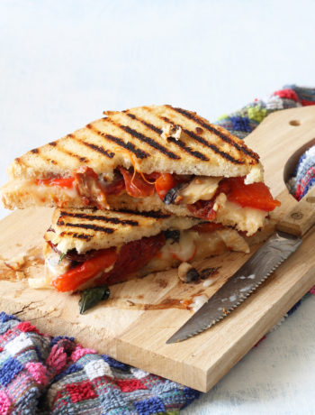 Croque-monsieur sans gluten au chèvre et poivrons - La Cassata Celiaca