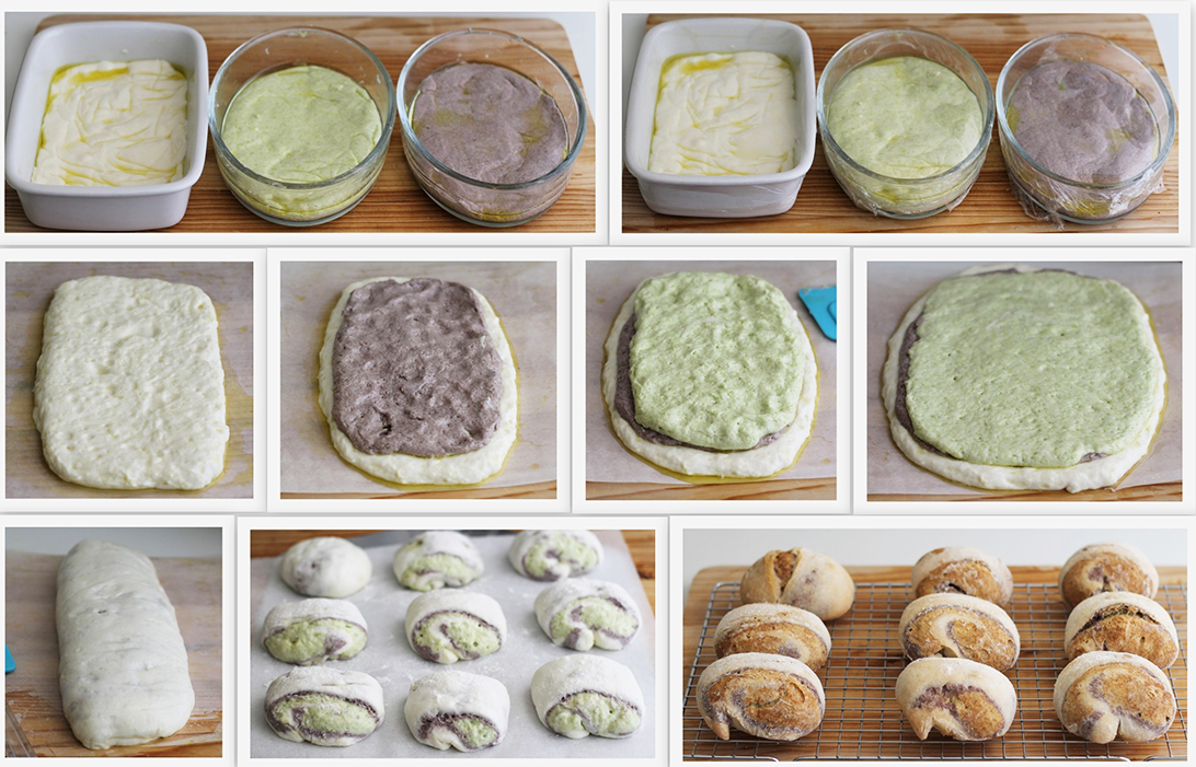 Petits pains tricolores sans gluten - La Cassata Celiaca