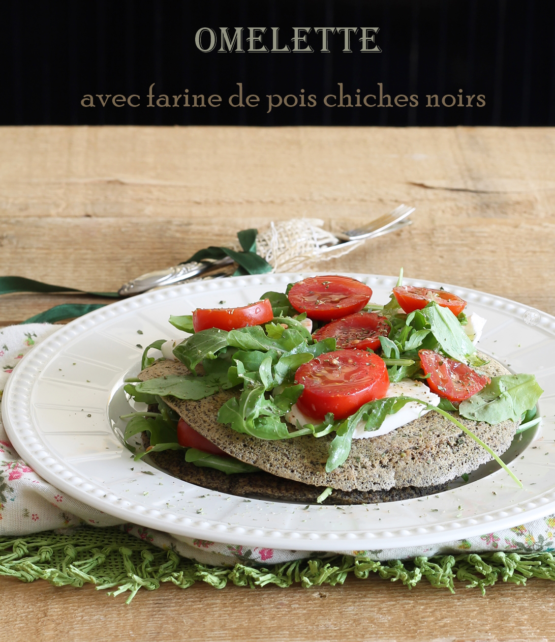Omelette de pois chiches noirs sans gluten - La Cassata Celiaca