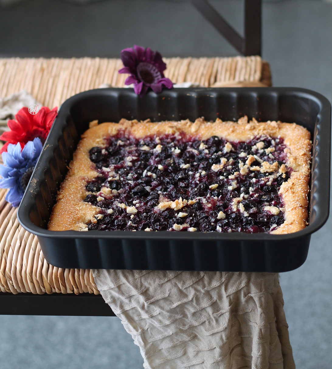 Focaccia sucrée sans gluten aux myrtilles - La Cassata Celiaca