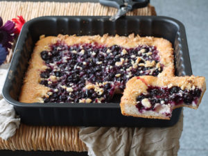 Focaccia sucrée sans gluten aux myrtilles - La Cassata Celiaca