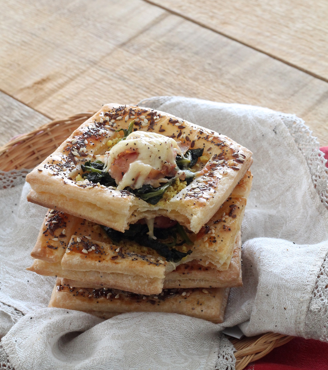 Sfoglia senza glutine con spinaci, prosciutto e formaggio - La Cassata Celiaca