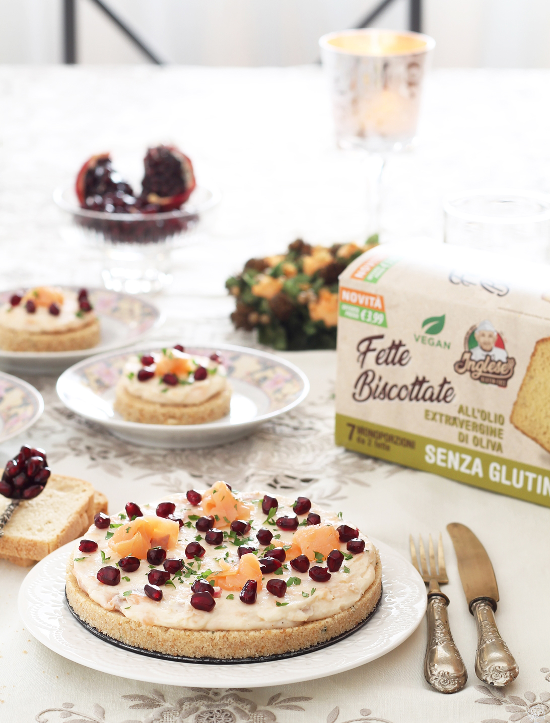 Cheesecake senza glutine con stracchino e salmone - La Cassata Celiaca Cheesecake senza glutine con stracchino e salmone - La Cassata Celiaca