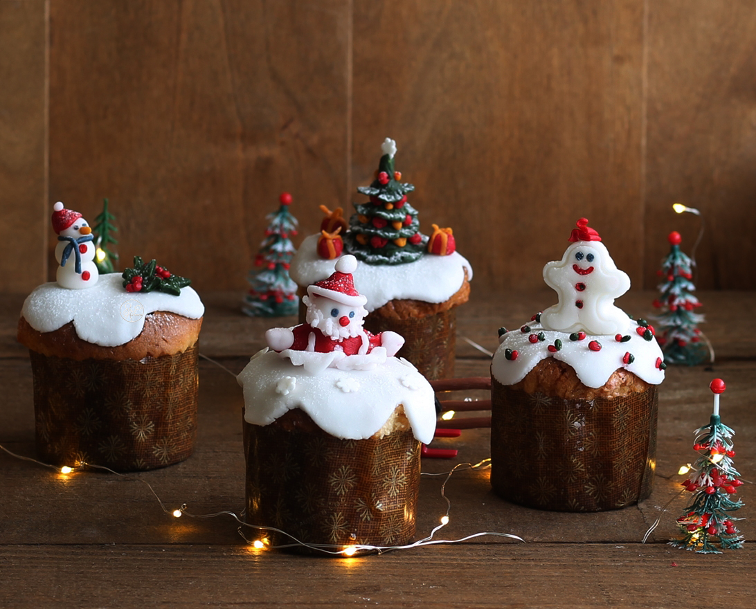 Mini panettone sans gluten aux pralines roses - La Cassata Celiaca