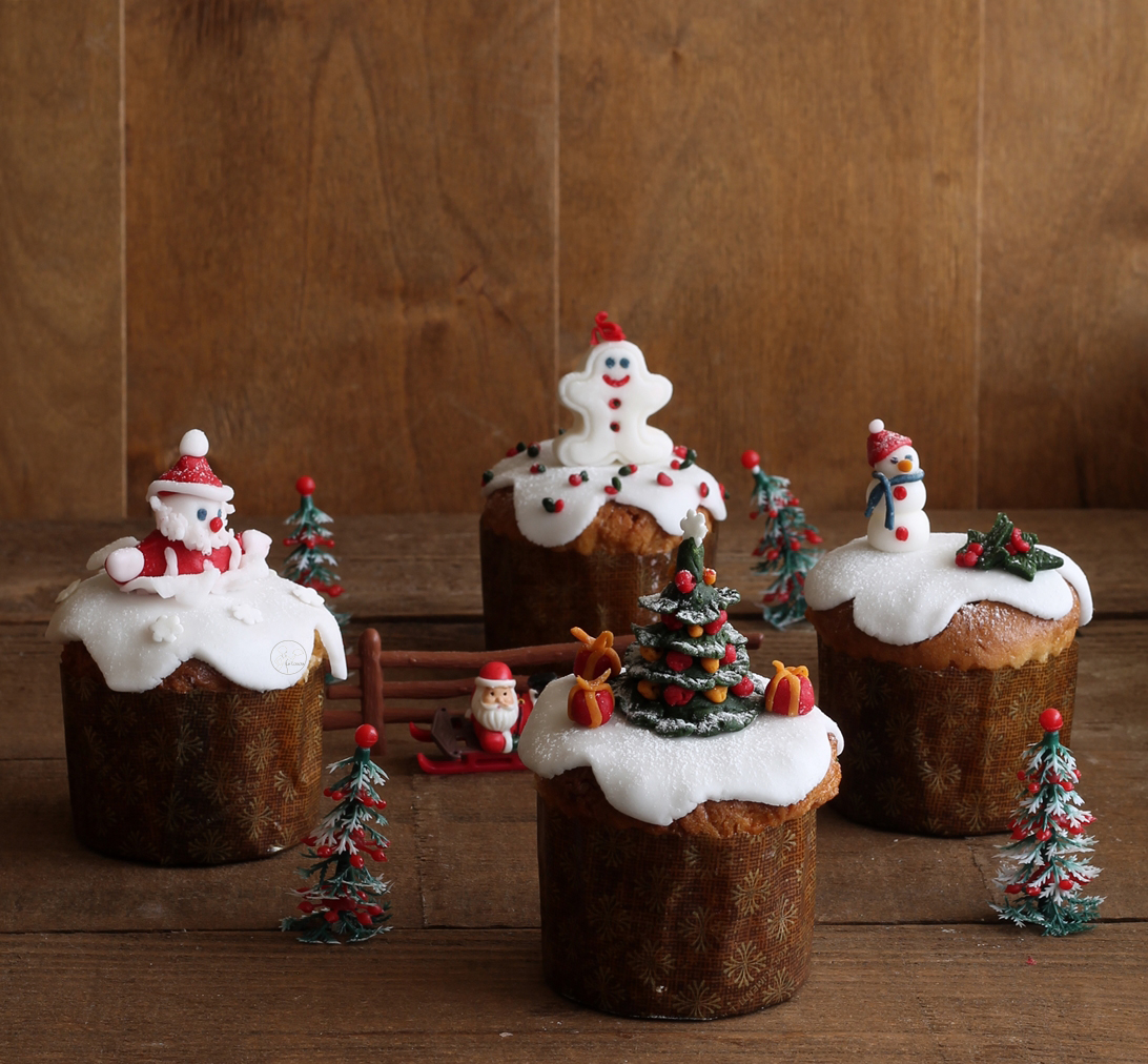 Mini panettone sans gluten aux pralines roses - La Cassata Celiaca