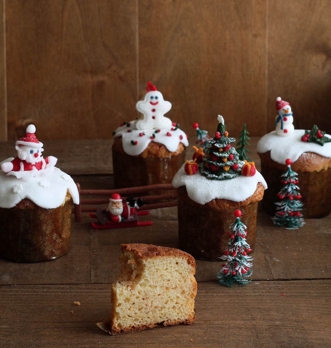 Mini panettone sans gluten aux pralines roses - La Cassata Celiaca