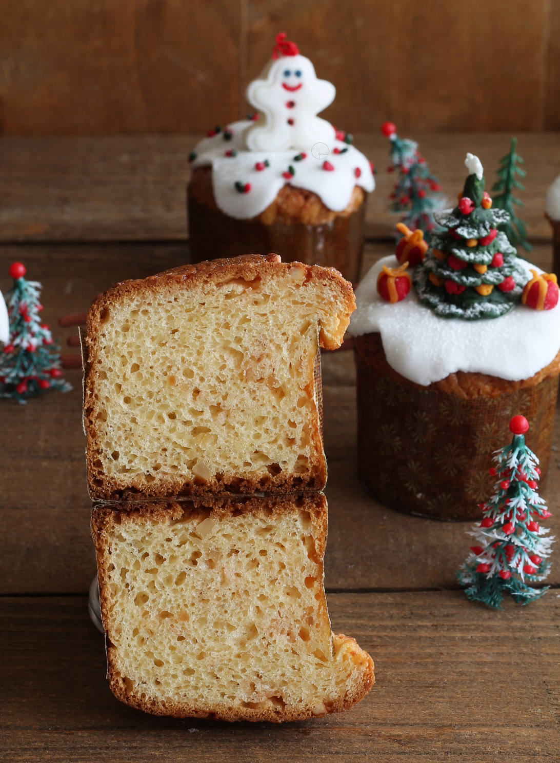 Mini panettone sans gluten aux pralines roses - La Cassata Celiaca