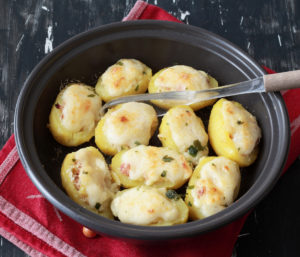 Pommes de terre farcies avec jambon et béchamel sans gluten - La Cassata Celiaca