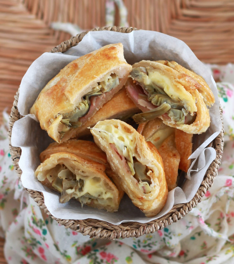 Feuilleté sans gluten aux artichauts et au fromage - La Cassata Celiaca