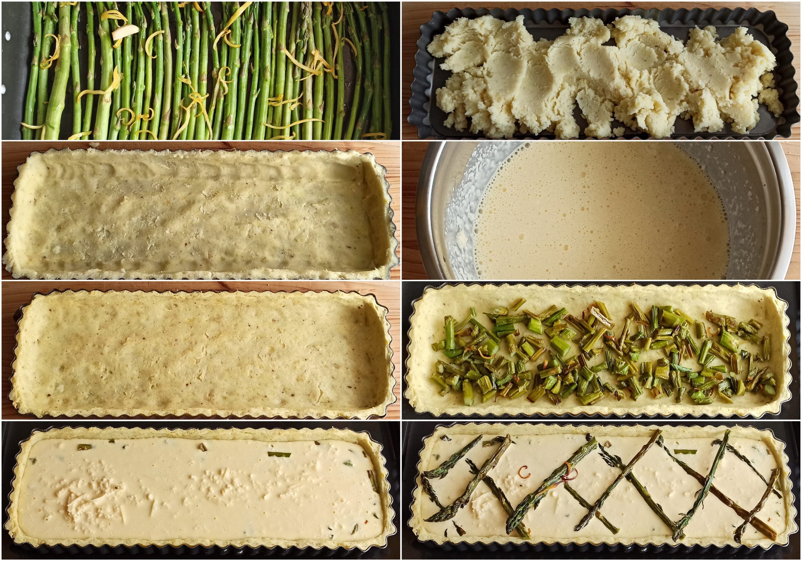 Crostata di patate e asparagi senza glutine - La Cassata Celiaca