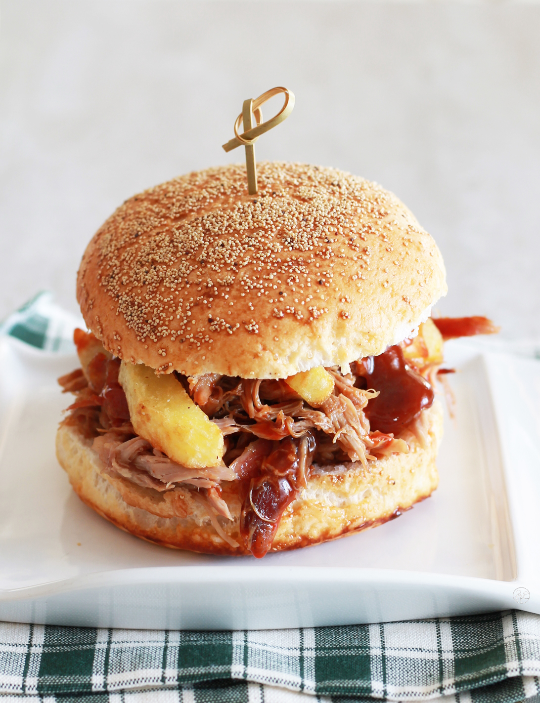Pulled pork burger sans gluten - La Cassata Celiaca