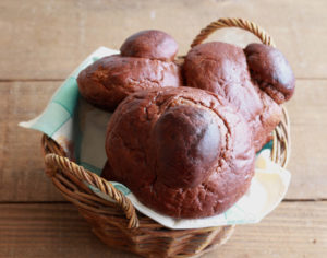 Brioche col tuppo senza glutine al cacao - La Cassata Celiaca