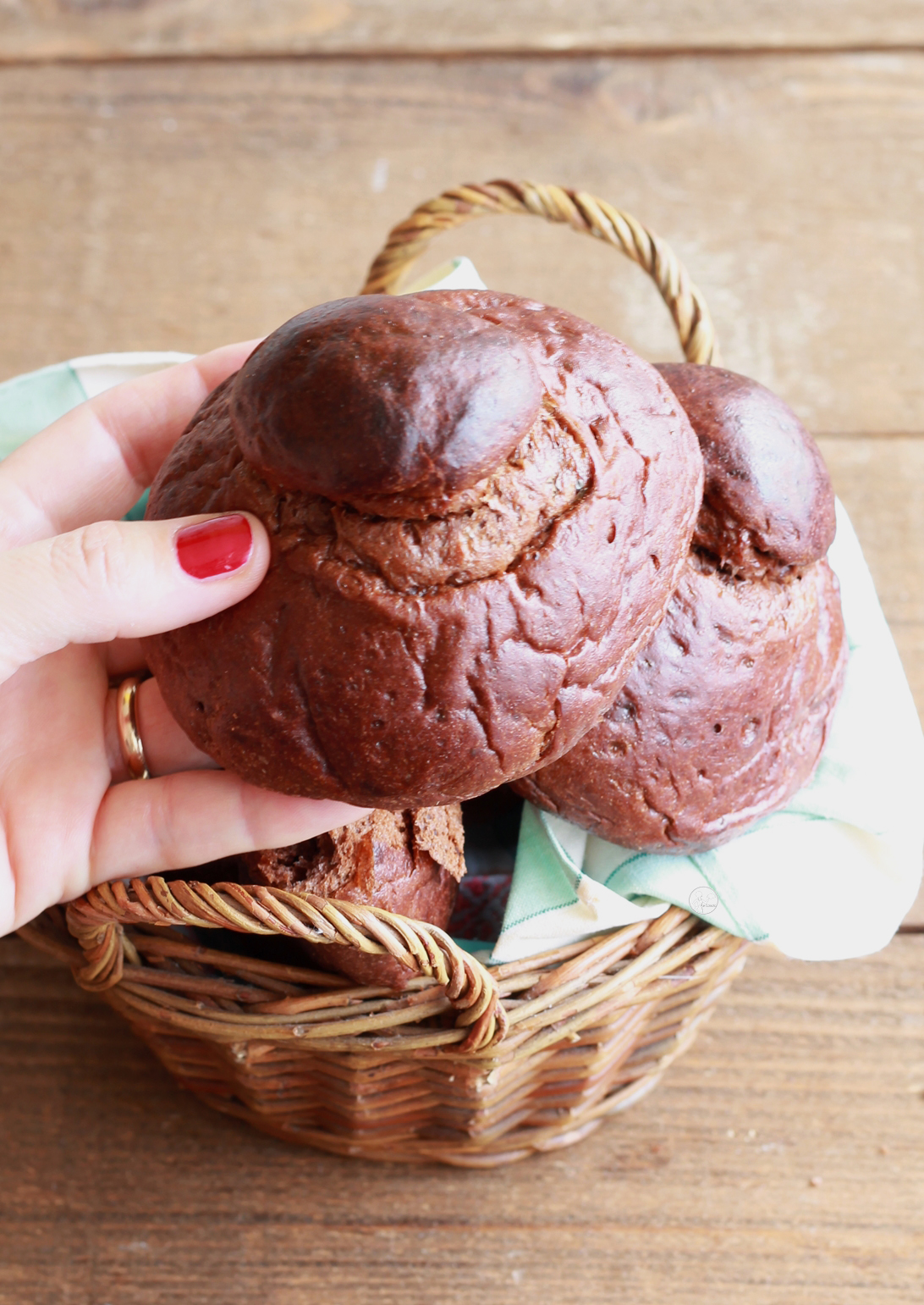 Brioche col tuppo senza glutine al cacao - La Cassata Celiaca Brioche col tuppo senza glutine al cacao - La Cassata Celiaca