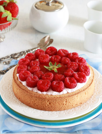 Tarte sans gluten à la frangipane et aux framboises - La Cassata Celiaca