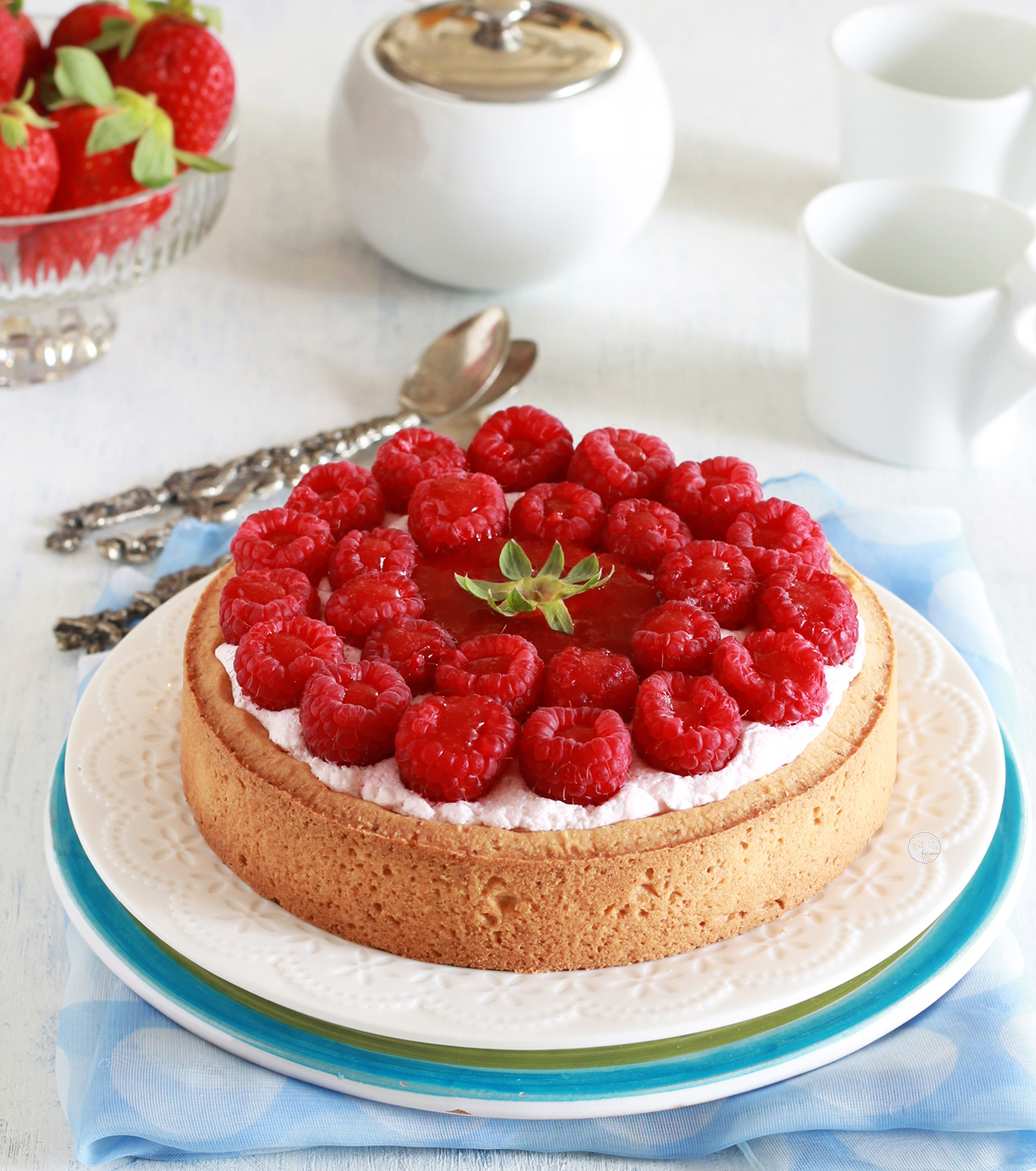 Tarte sans gluten à la frangipane et aux framboises - La Cassata Celiaca