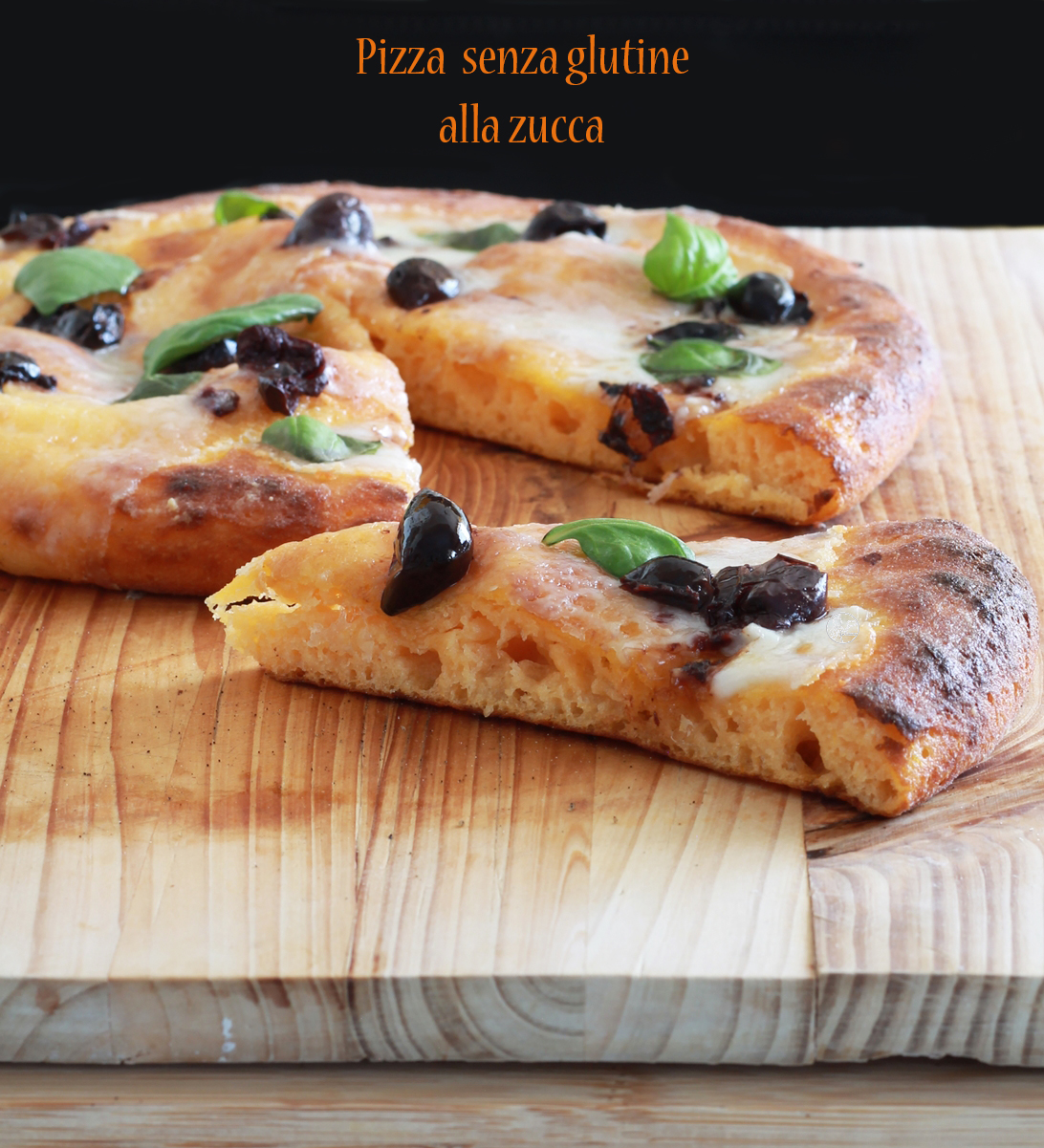 Pizza au potiron sans gluten avec fromage de chèvre et olives - La Cassata